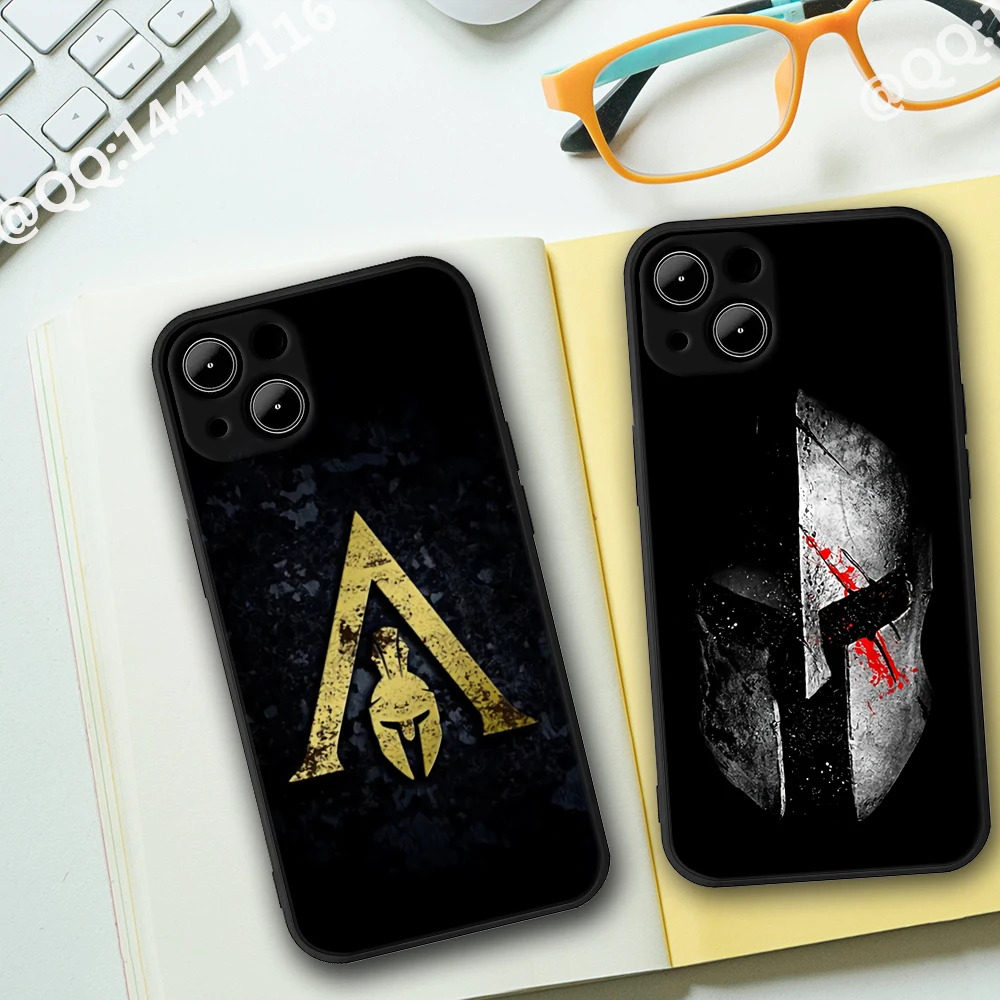 ACT action game Spartan black Phone Case Hull for iphone 11 12 Pro Max 13 MINI 14 pro X XS XR XS MAX 7 8 14 plus phone covers