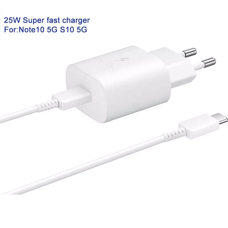 

NEW2022 Adaptive Travel Fast Charger EP-TA800 25W For Samsung Galaxy S10 Plus S10 5G Version Note10 Note10 Plus A60 A70 A80 A90