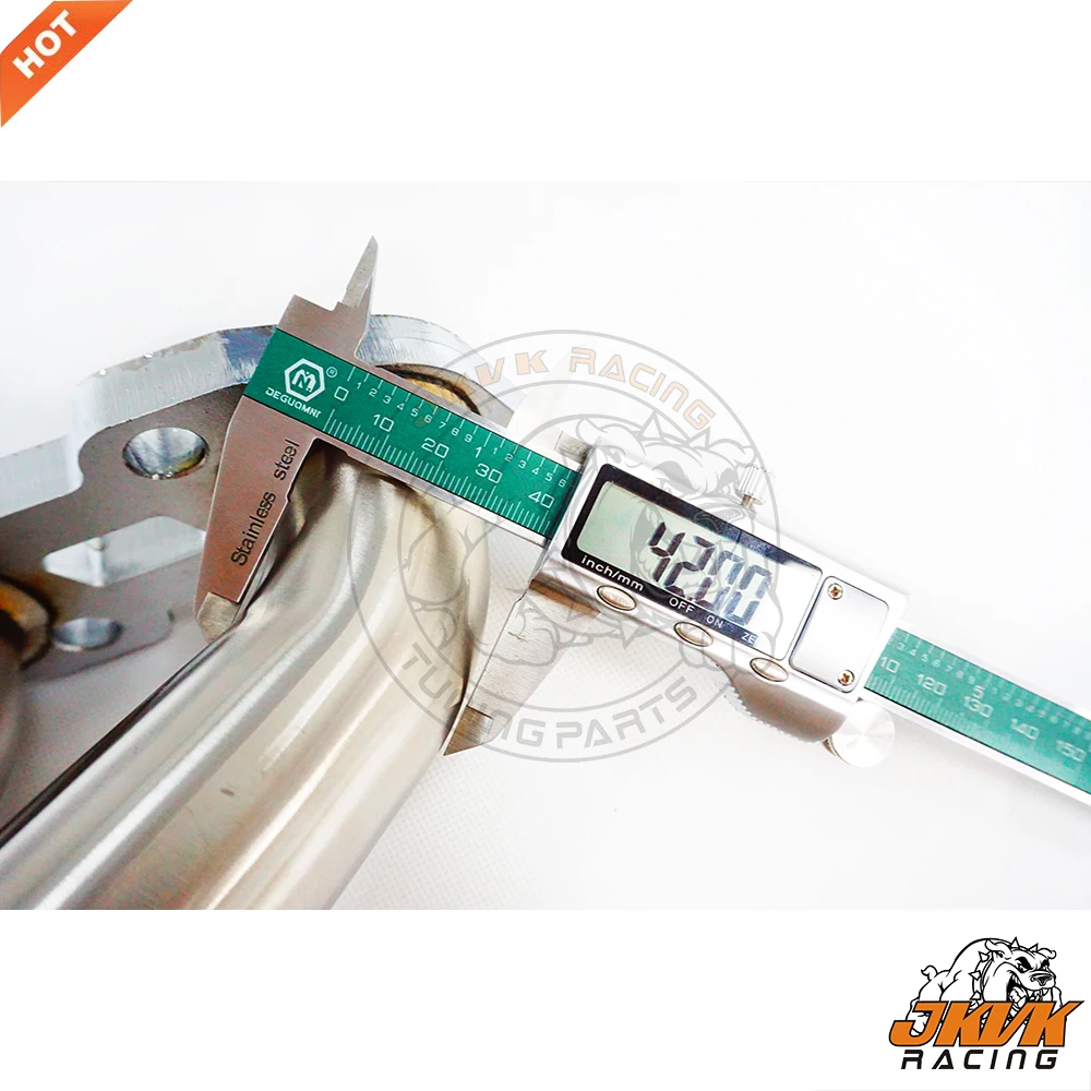 Труба паропроводная JKVK RACING SS304 толщиной 3 мм для 240sx S13S14 R31 R32 RB25DET RB20DET, коллектор с верхним расположением выпускного коллектора T4 TWIN SCROLL, фланец 89-99 (art.: 3920dbdbea390) - 3920dbdbea390