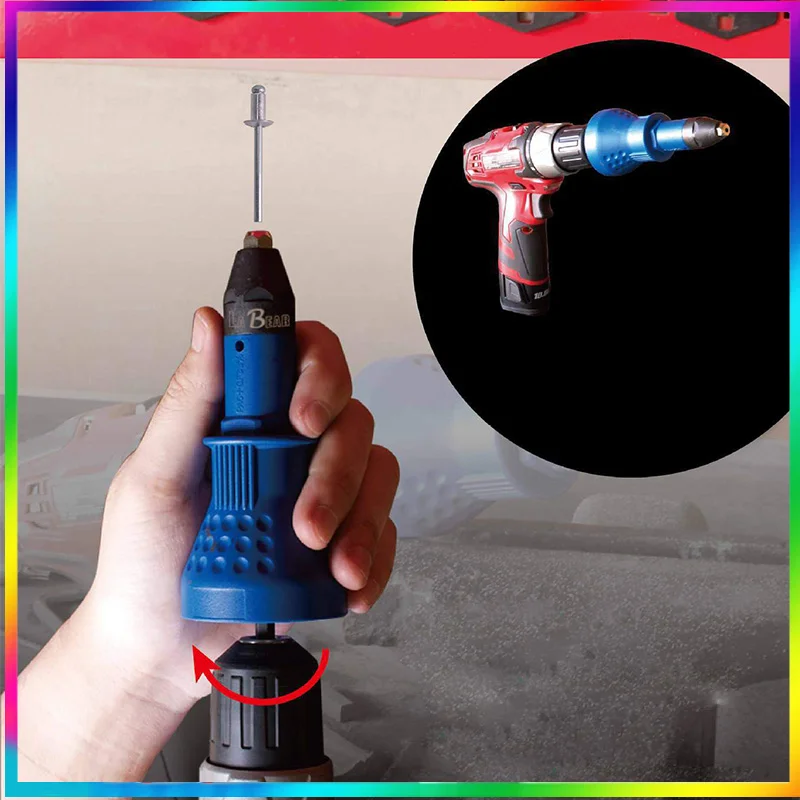 

Electric Pull Drill Riveter Rivet Nut Guns Riveting Tool Cordless Riveting Drill Adaptor Insert Nut Tool