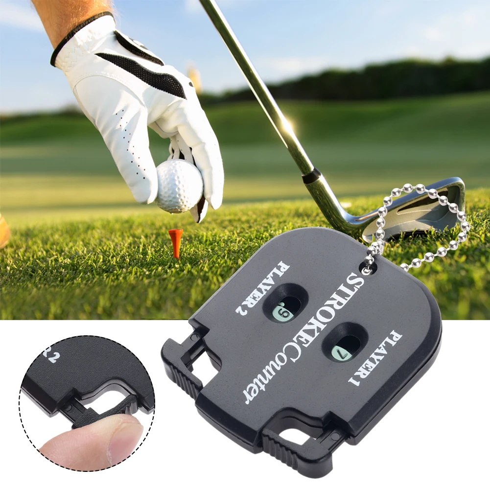 

Mini Handy Golf Shot Count Stroke Putt Score Counter Two Digits Scoring Keeper with Key Chain Golf Training Aids Accessories