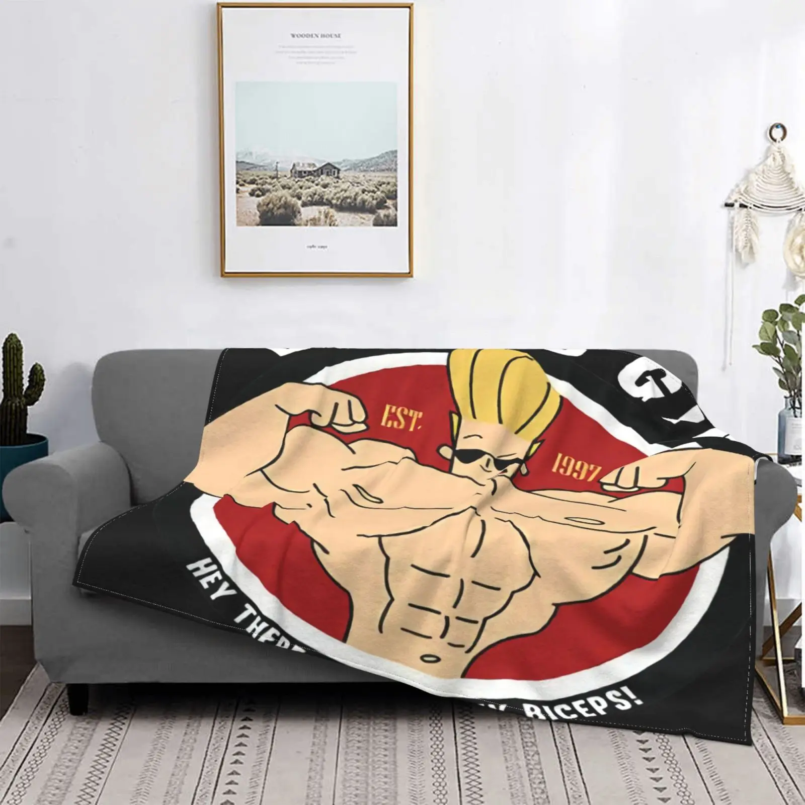 

Johnny Bravo Gym Bodybuilding Shir To Blanket On The Bed Picnic Blanket Towel Beach Towel Blanket Kpop Duvets Weighted Blanket