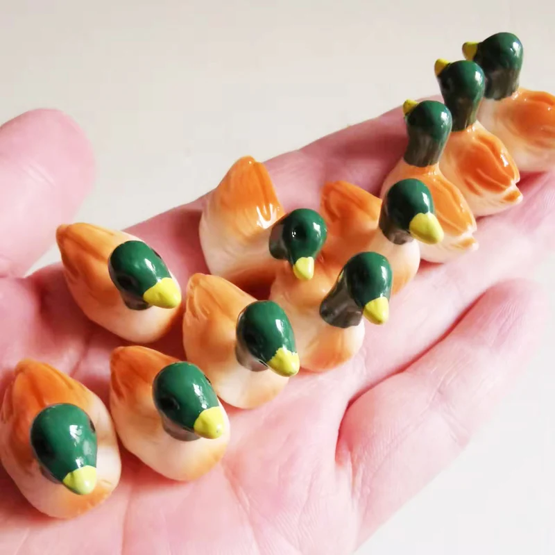 10 шт./мини-утка/миниатюры/очаровательные милые/феи садовые гномы/декорации для мохового террариума/ремесла/бонсай/фигурки для кукольных домиков/материалы на.