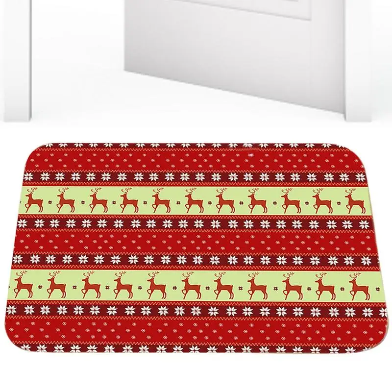 

Christmas Doormat PVC Back Door Mat Rugs For Indoor Outdoor Christmas Decorative Welcome Floor Mats For Indoor Outdoor Home