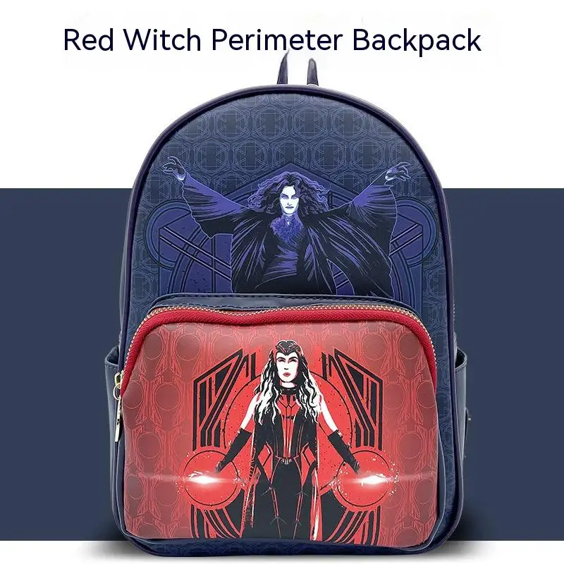 

Новинка 2023, рюкзак с фигурками комиксов Marvel, Алая ведьма, модный рюкзак, высококачественный мультяшный досуг, детская школьная сумка, подарок