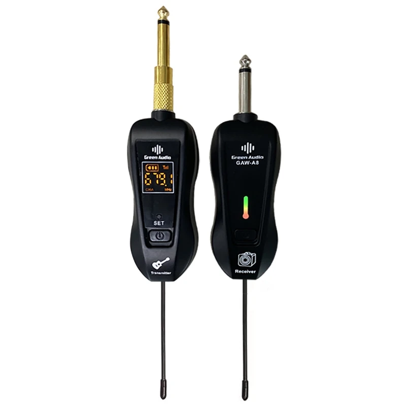 

Wireless Guitar Transmitter Wireless System Transmitter Receiver Built-In Lithium Battery Rechargeable