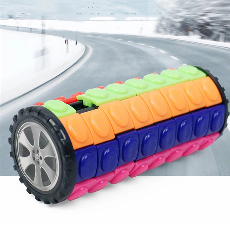 3D вращающаяся горка цилиндрическая башня куб для снятия стресса головоломка