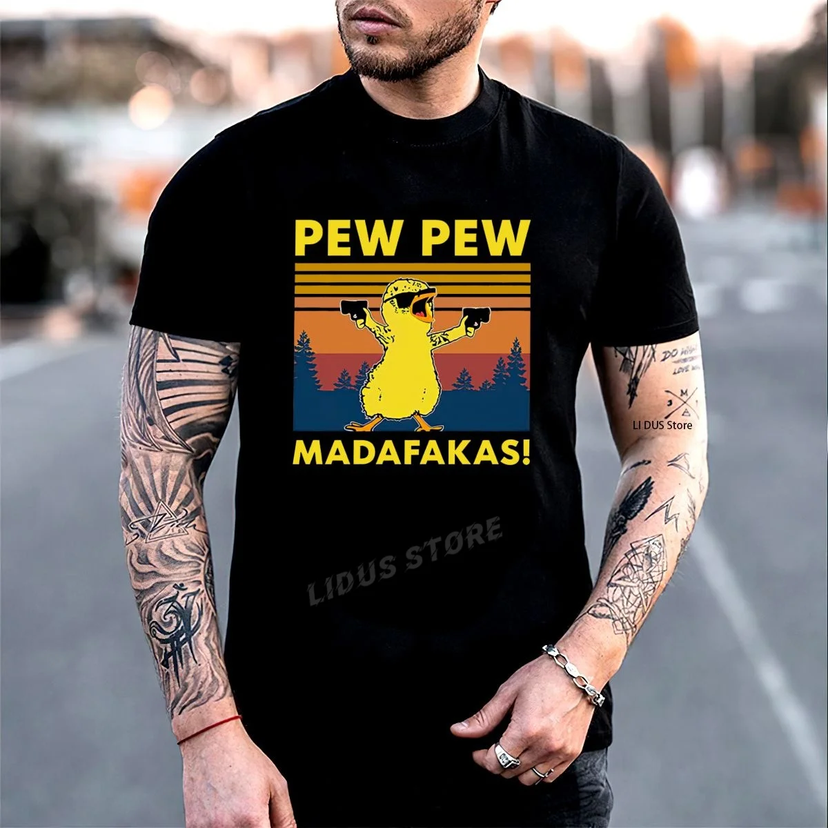 

Fun Chicken PEW PEW MADAFAKAS! T-Shirt Clothing Graphics Tshirt Short Sleeve Sweatshirt undershirt Unisex Shirt Tee