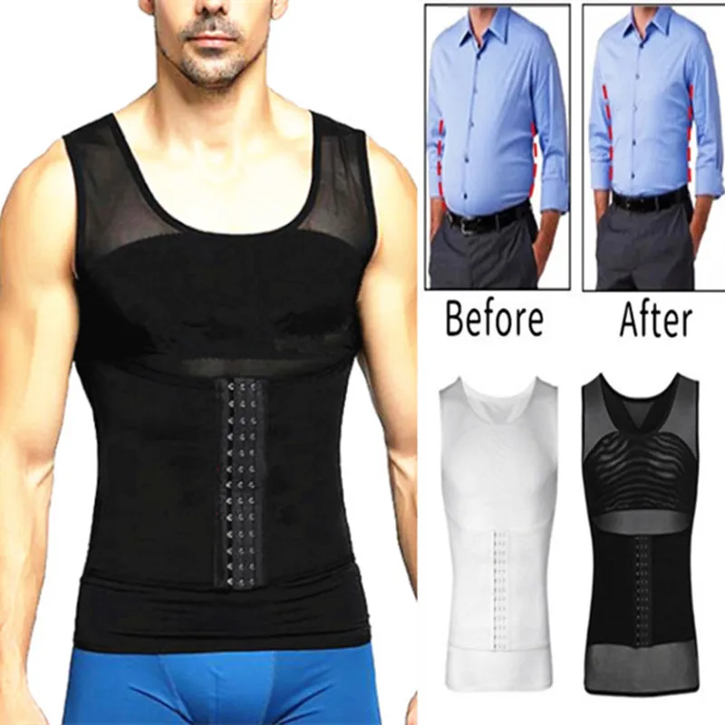 

Men Shapewear Boobs Gynecomastia Slimming Fajas Waist Trainers Belly Control Back Posture Corrector Shaper Chest Binder Corset