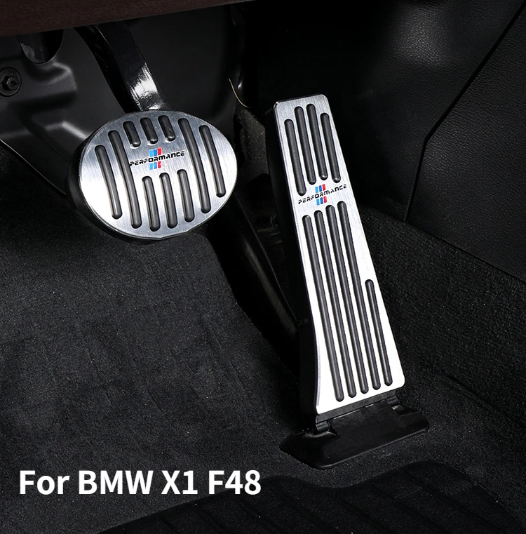 

Стайлинг автомобиля, внутренние тормозные педали из сплава для BMW X1 F48 2014-2018, таблетки торможения, аксессуары для интерьера автомобиля