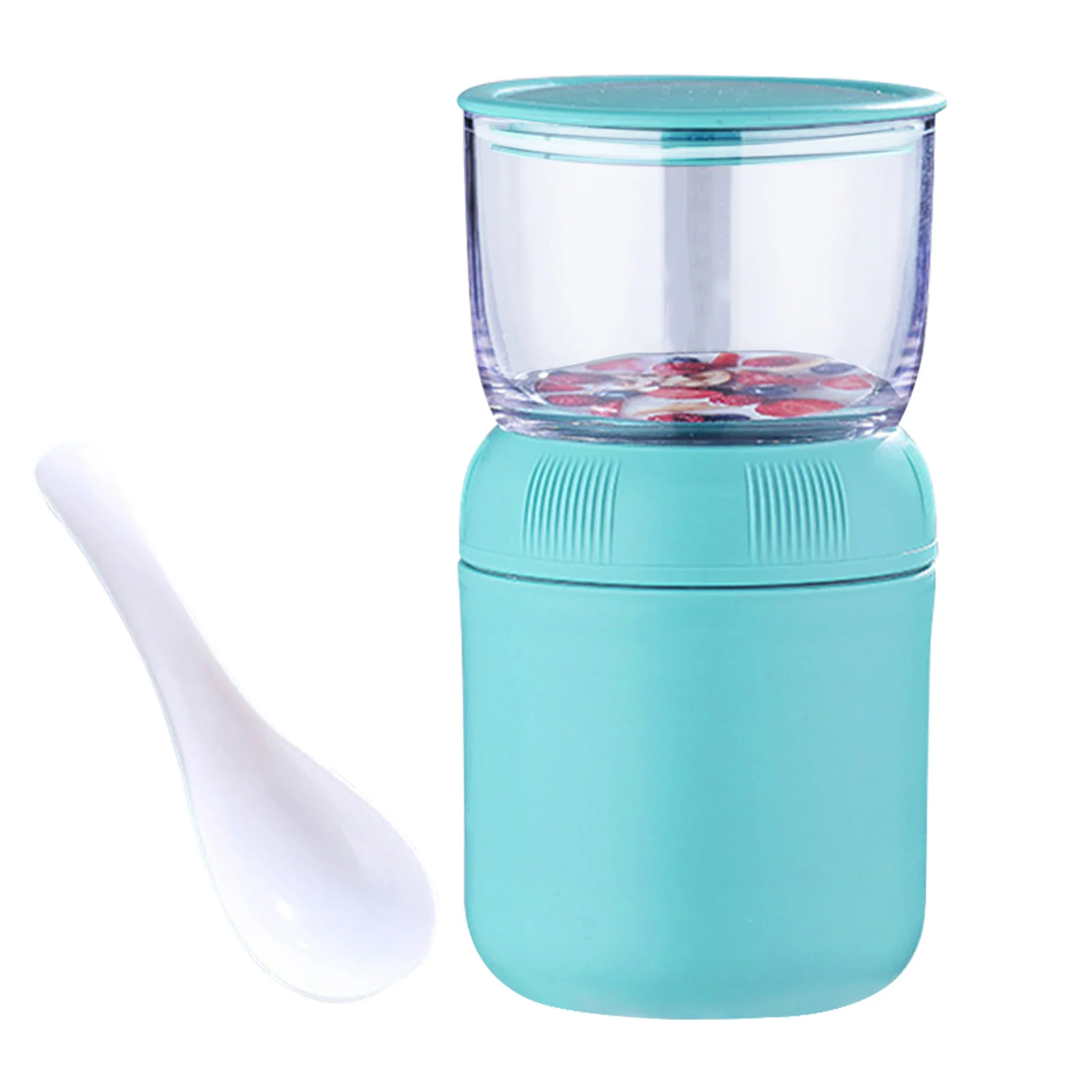 

2 яруса для детей и взрослых с ложкой, банка для пикника, еды, супа, бэнто-бокс, Ланч-бокс, горячий и холодный Воздухопроницаемый дорожный ваку...