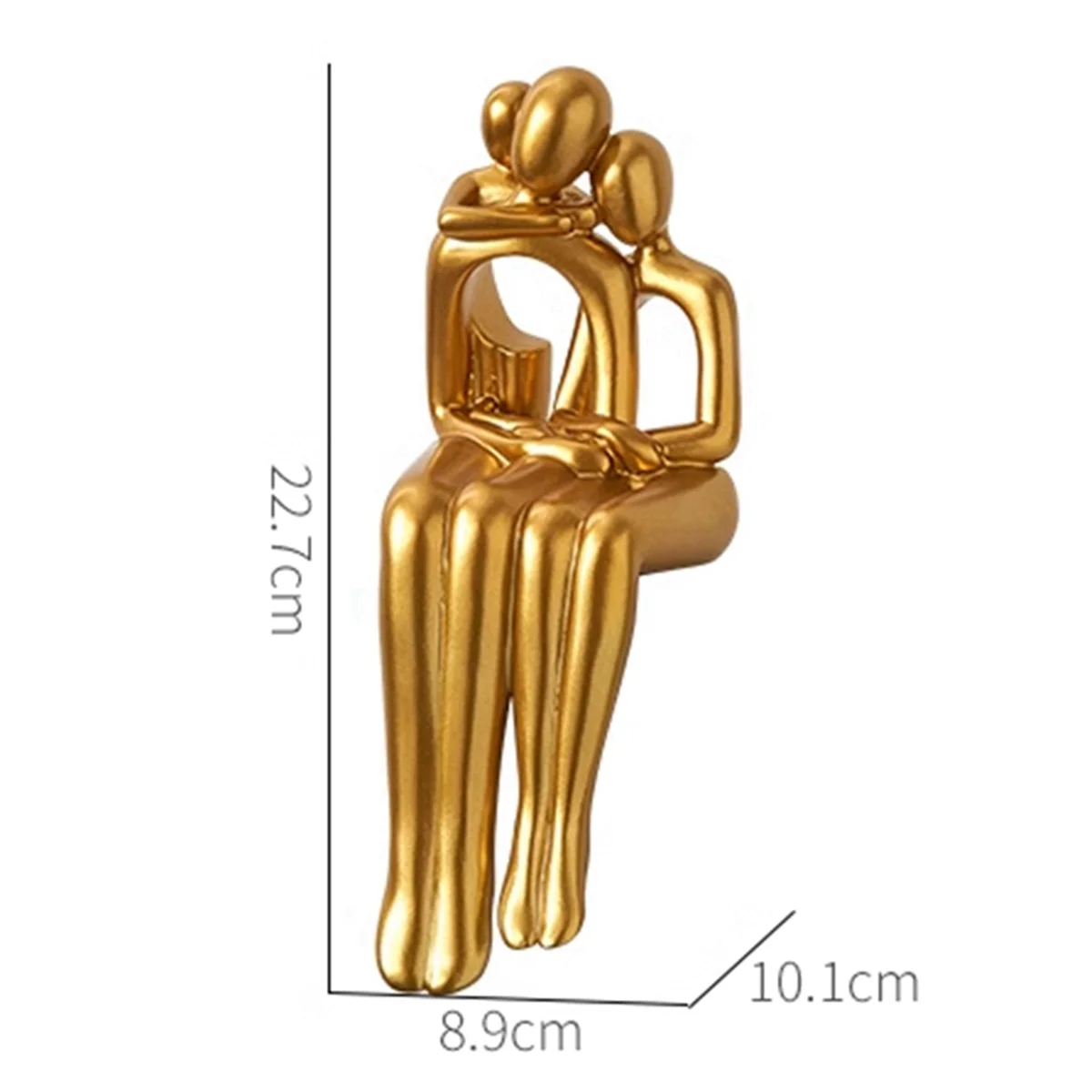 Золотая декоративная статуя фигурка для чтения женская акценты домашнего декора