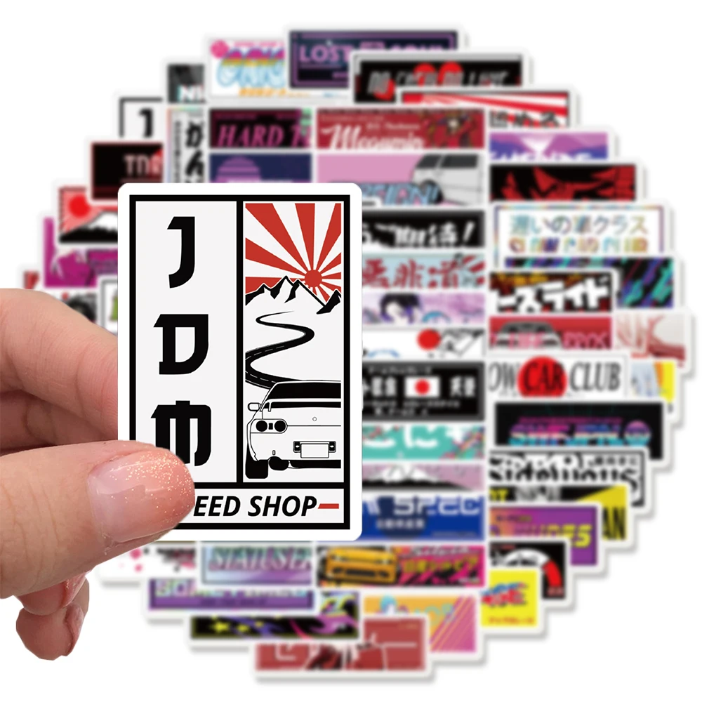 

10/66/PCS JDM Racing Car Anime Graffiti Stickers for Laptop Motorcycle Car Skateboard Waterproof Decal Toys Poster Stickers