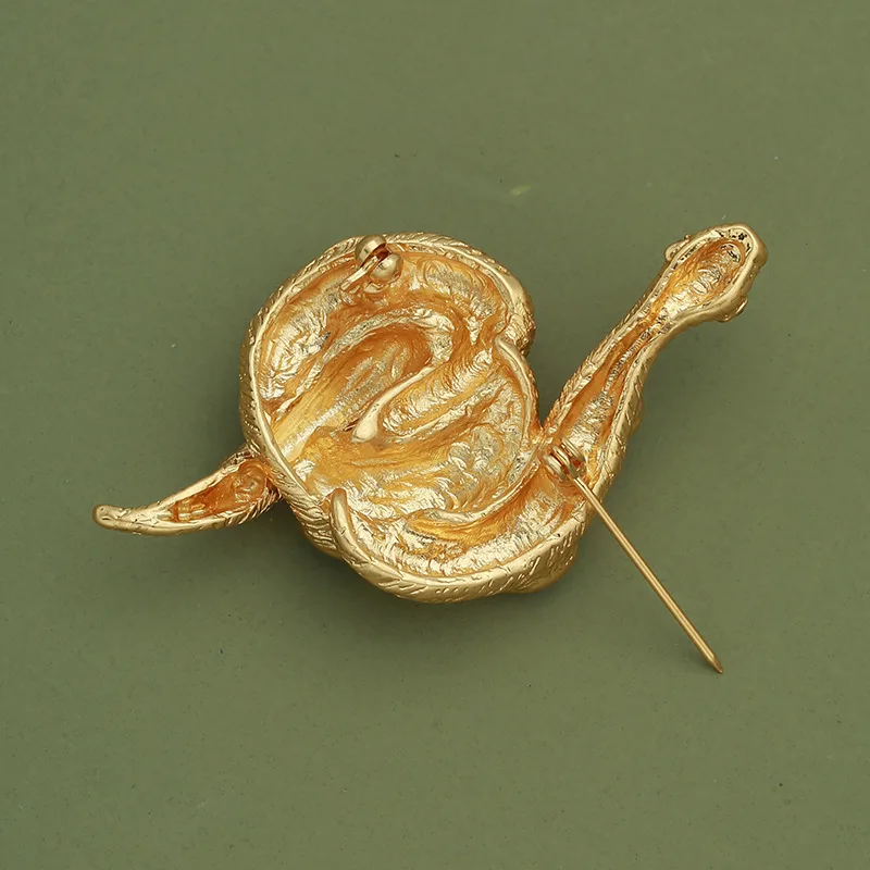 Vintage exquisite snake shaped brooch and earrings