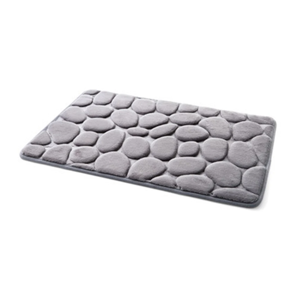 

3D Soft Carpet Cobblestone Memory Foam Mats Home Bathroom Toilet Door Mat Absorbent Non-slip Kitchen Floor Rug 40*60cm