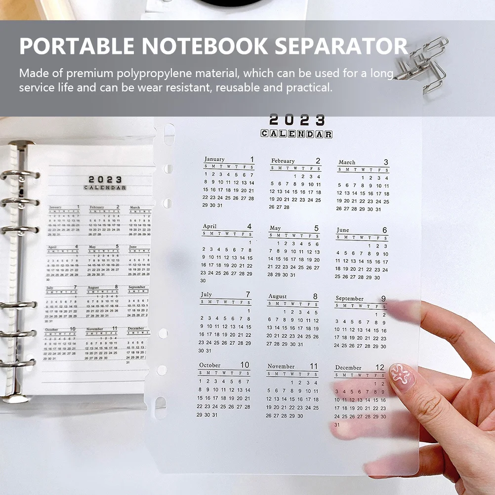 

Binder Dividers Divider Tabs Planner Refill Paper A6 Separator Monthly Subject Looserefillers Leaf Filler A5 Holes Page File