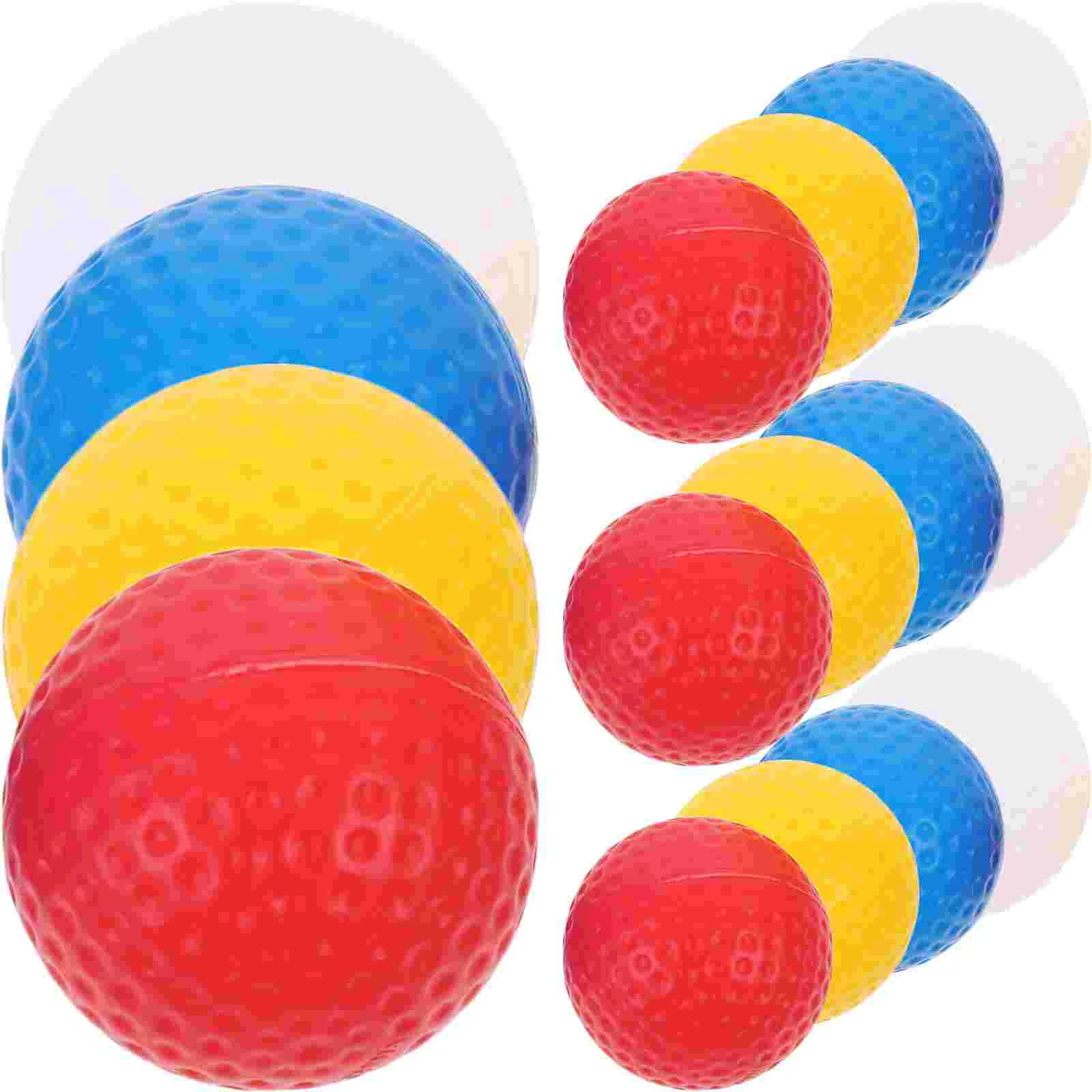 

16 Pcs Plastic Golf Balls Nonporous Wear-resistant Golfing Colored Practice Backyard Child