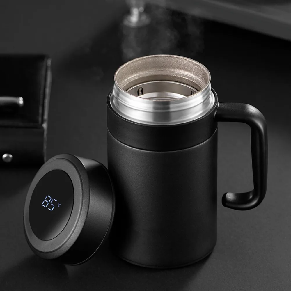 

Double-walled Vacuum Portable Tea Water Bottle with Thermal Insulation Cup Filter and Lid for Coffee Drinks.