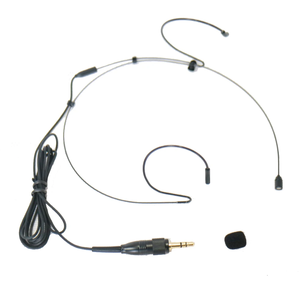 

HMV77-Sony Double Earset Or Single Ear Hook Headset Microphone For Sony UWP UTX Wireless V1 D11 B2 B40 D21 Etc BeltPack System