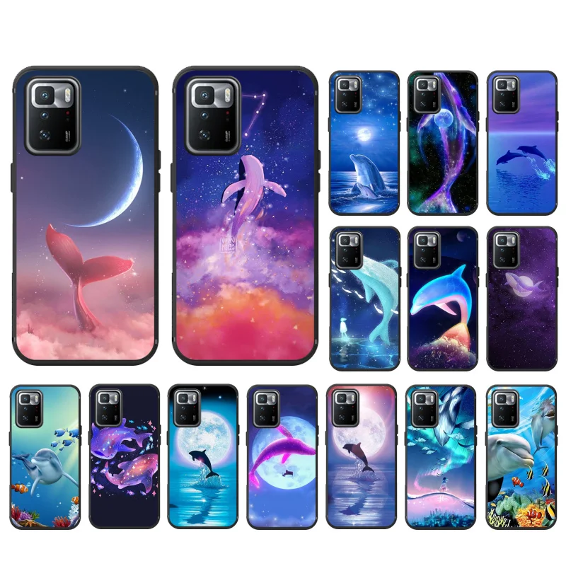 

Dolphin Whale Phone Case for Xiaomi Mi 11T 11lite Poco X3 Pro Poco F3 Redmi Note8 Note10 Note9 Pro Redmi 9C 9A Redmi9 Note7