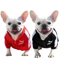 cheap winter stitch pet dog sweatshirt clothes for small medium dogswarm fleece zipper jacket french bulldog jacket sweater