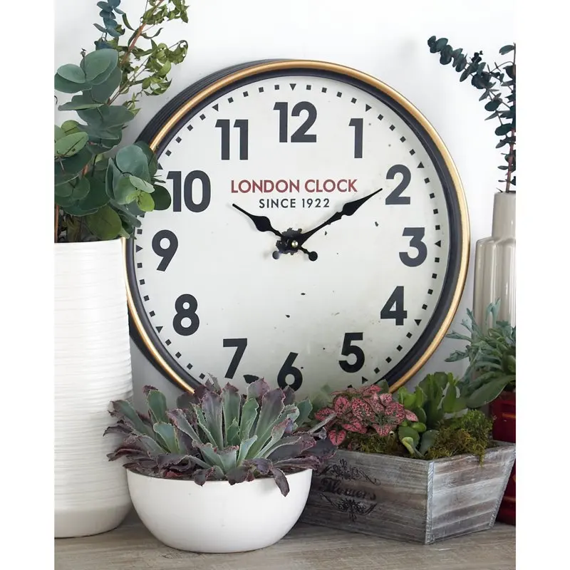 

16" White Metal Wall Clock