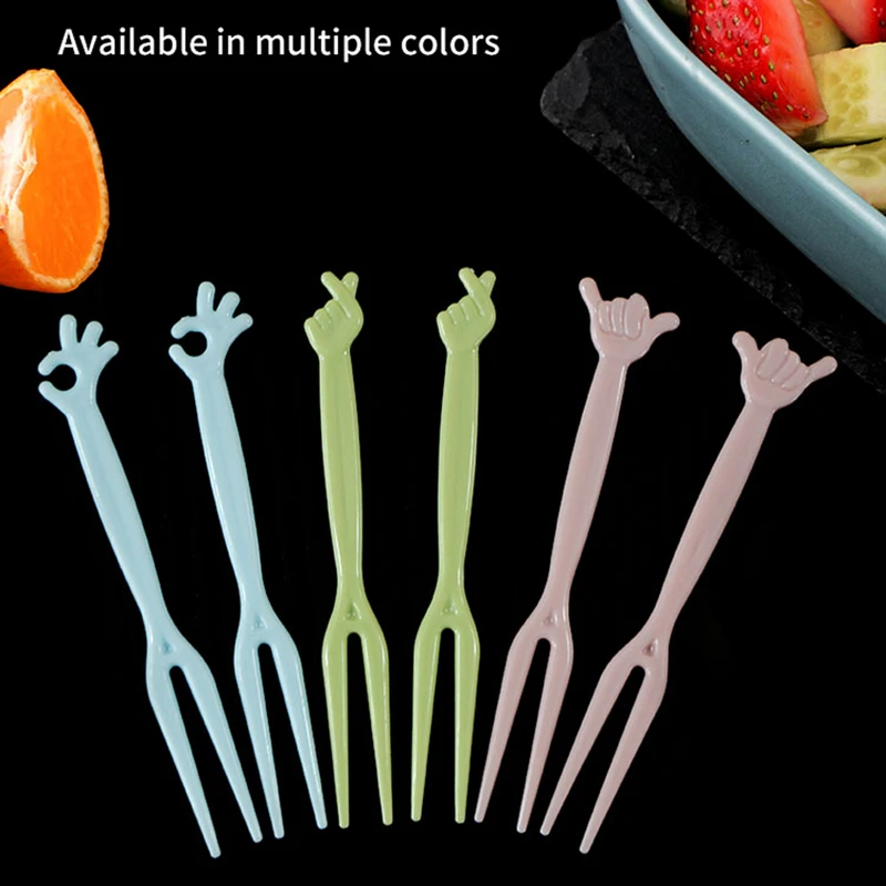

50pcs Plastic Fruit Forks For Children Mini Fruit Snack Pick Party Decorations