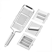 vegetable slicer grater for kitchen 4 in 1 slicing tool cheese grater stainless steel with handle vegetable chopper slicers
