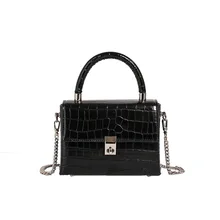 Vento Marea Chain Shoulder Bags For Women 2022 New Box Design Handbag Fashion Alligator Young Ladies Crossbody Purse Pu Leather