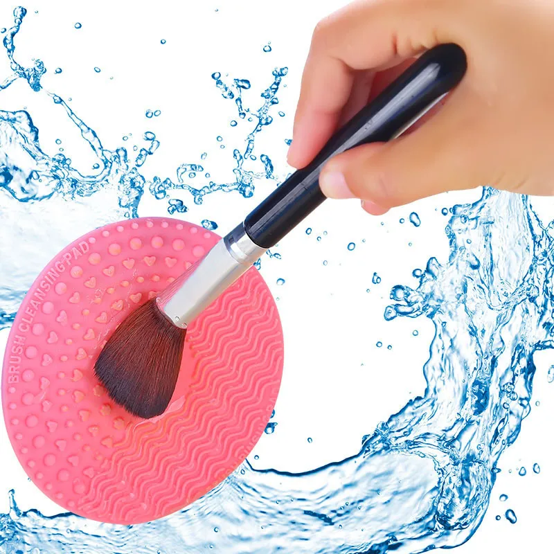

1pc Makeup Brush Silicone Cleaner Pad Absorbable Cosmetic Brush Scrubbing Mat Artifacts Brush Cleaning Tools