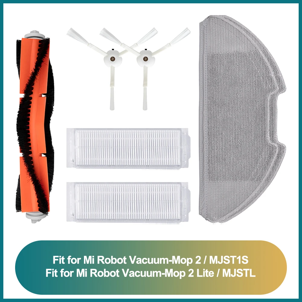 

Main Side Brush Hepa Filter Mop Cloths For Xiaomi Mi Robot Vacuum-Mop 2 Lite / MJSTL / MJST1S Robot Vacuum Cleaner Parts