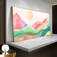 gatyztory large size 60x120cm diy oil painting by numbers on canvas colorful mountains paint by numbers landscape home decor