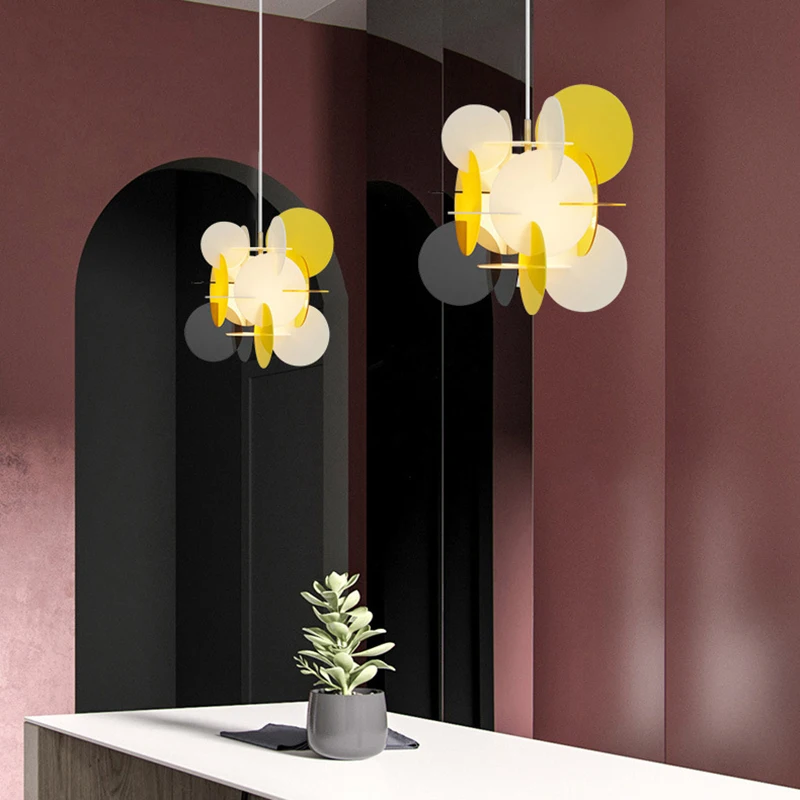 

Modern Colorful Pendant Light Acrylic Nordic Home Decoration Chandeliers Living Room Dining Table Children's Room Lamp Fixtures