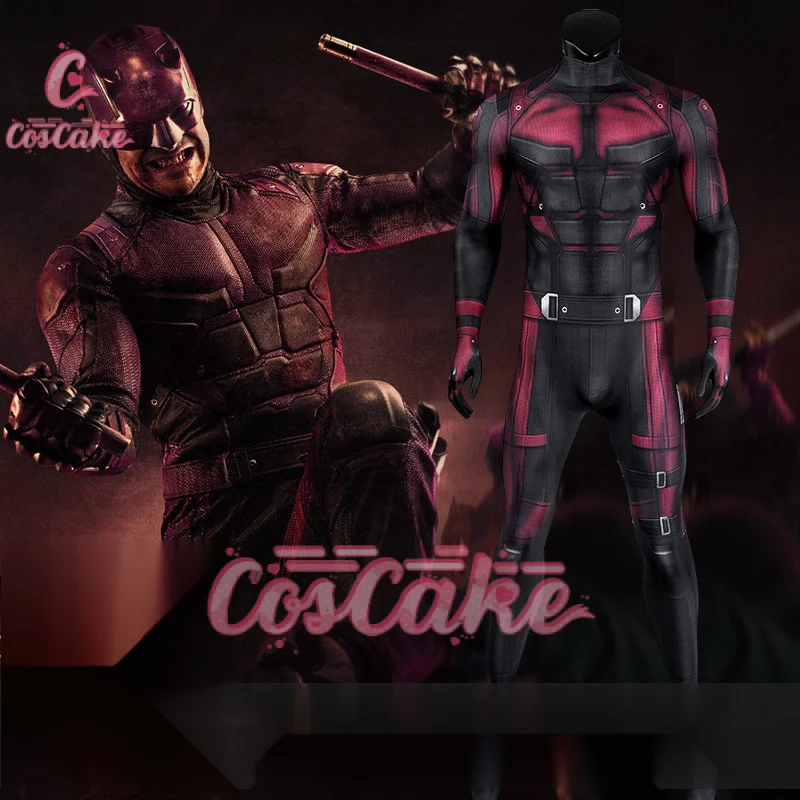 Костюм для косплея Daredevil Matt Murdock супергерой костюм из спандекса с 3D принтом