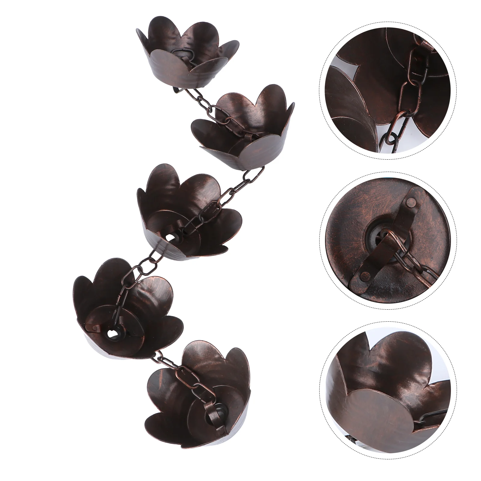 

Metal Drainage Chain Garden Accessory Winter Downspout Chains Modern Divert Vintage