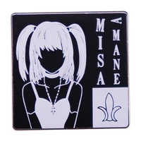 cartoon anime misa amane death note enamel brooch pin brooches lapel pins alloy metal badge denim jacket jewelry accessories
