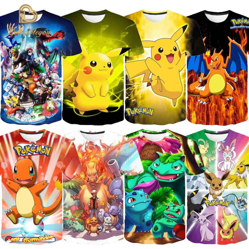 

Pikachu Baby Summer Clothes Pokemon Infant Boy Girl Birthday T Shirt Cartoon Printed Number Tops Kid Shirt Toddler Tees