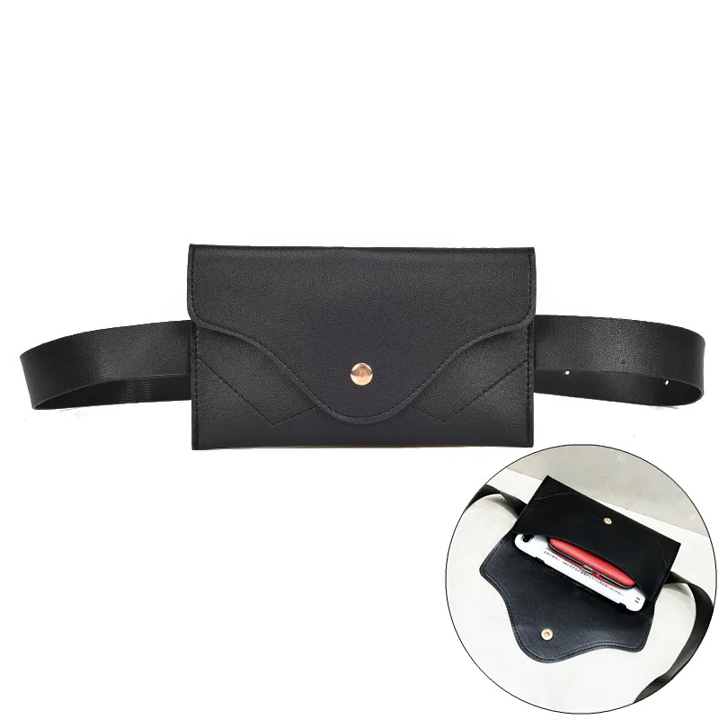 

Hot New Fanny Pack Women Belt Bag Leather Waist Bag Fashion Pure Color Ring PU Messenger Shoulder Chest pochete homem
