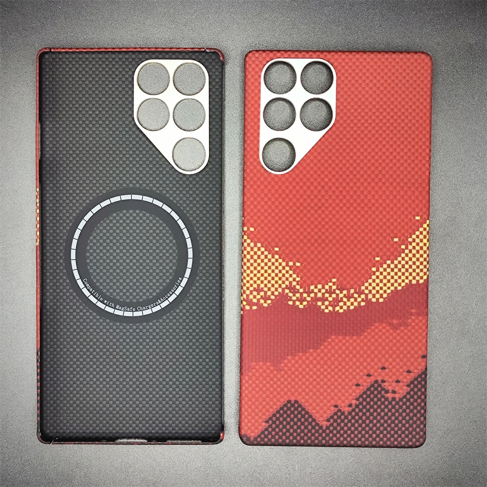 Фото Кевларовый чехол для ZTE nubia RedMagic 11 Pro, арамидное волокно, магнитная зарядка, ультратонкий минималистичный стиль, углеродное волокно №5