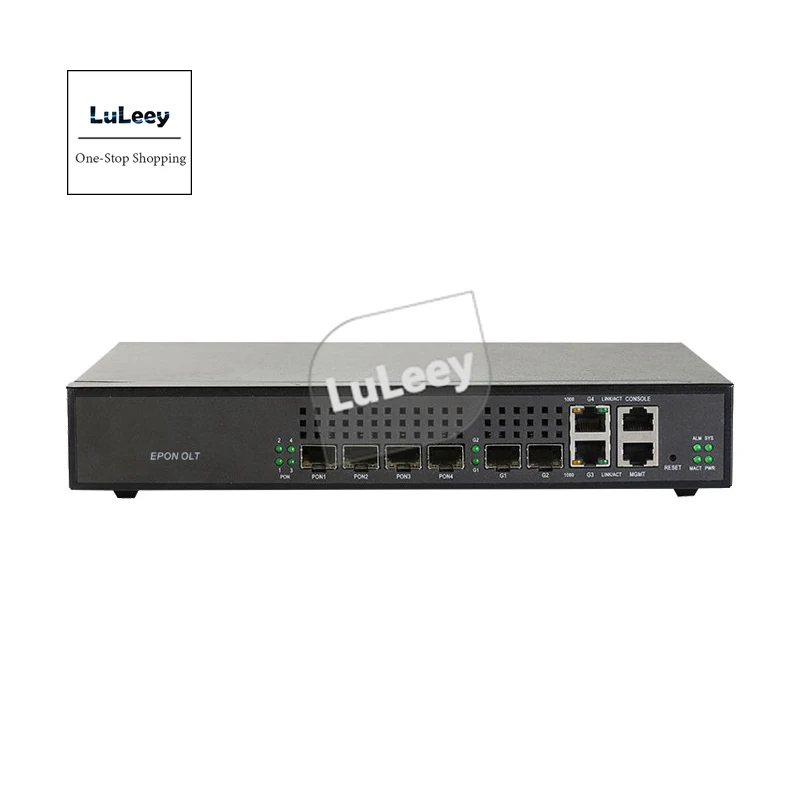 

LuLeey LAE204 EPON OLT 4 Port Fiber Optic Equipment FTTH CATV GEPON OLT 1.25G support XPON Onu 20km Web Management Unlocked ONT