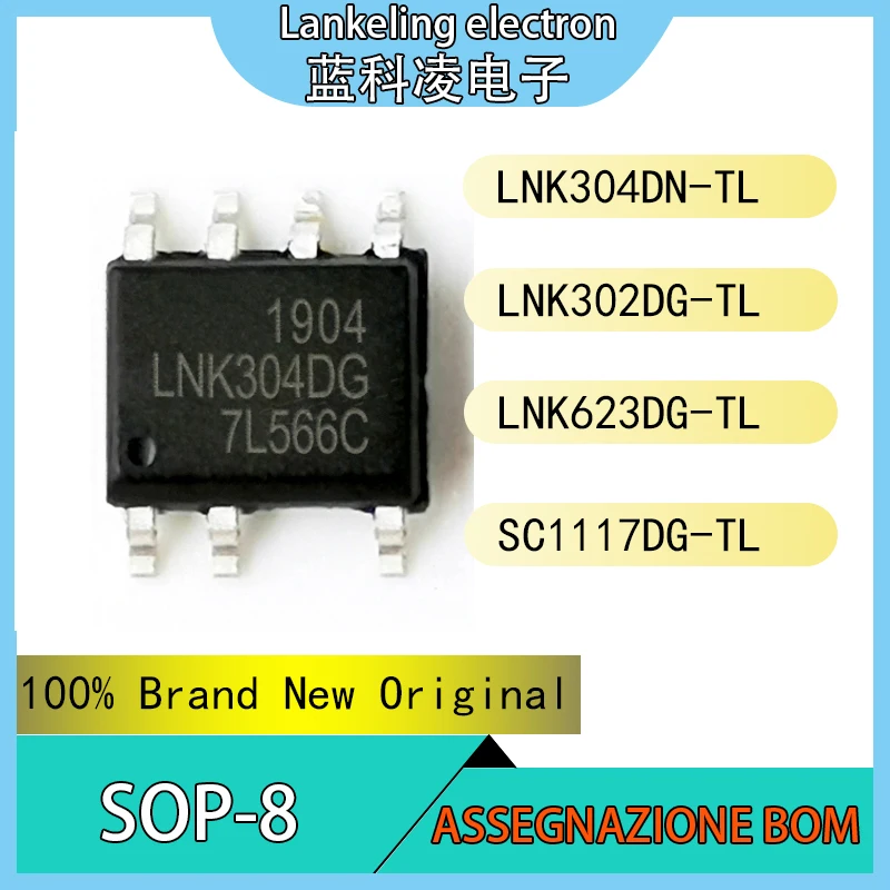 

LNK304DN-TL LNK302DG-TL LNK623DG-TL SC1117DG-TL 100% Brand New Original Integrated circuit SOP-8