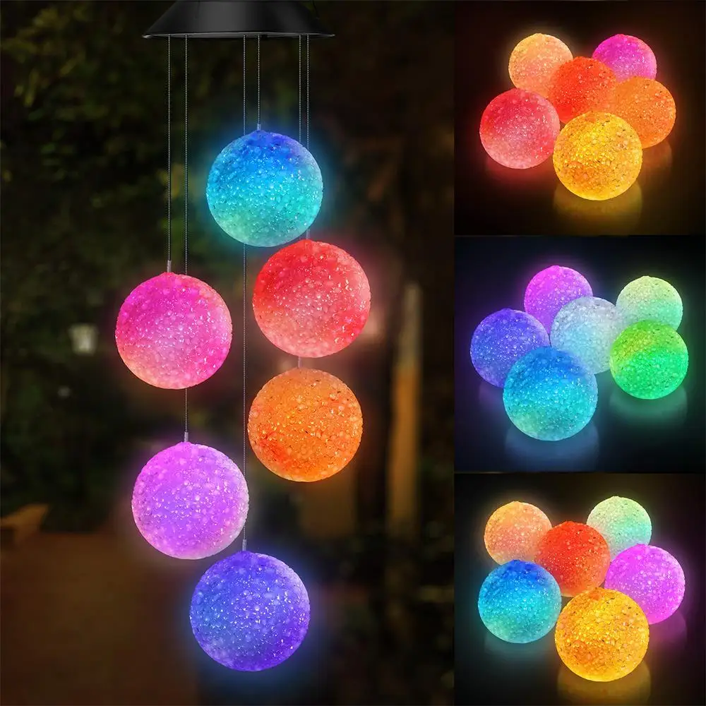 

Colorful Changing Crystal Ball Solar Power Light Portable Waterproof Outdoor Decorative Creative Lighting