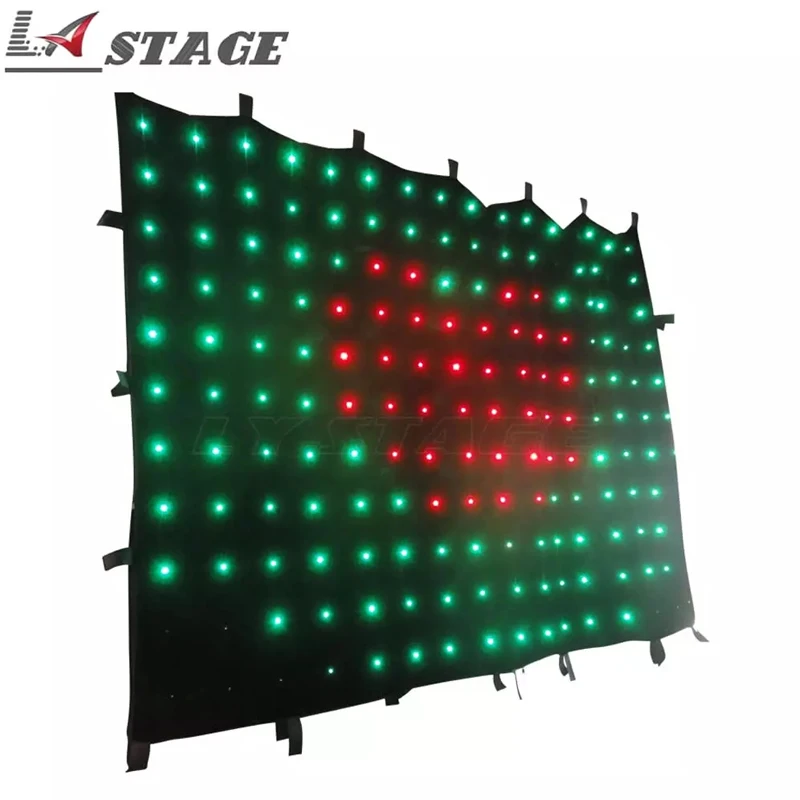 

P18 3MX4M Led Vision Curtain LED Tricolor 3in1 Video Cloth DMX Control for Stage DJ Wedding Backdrops