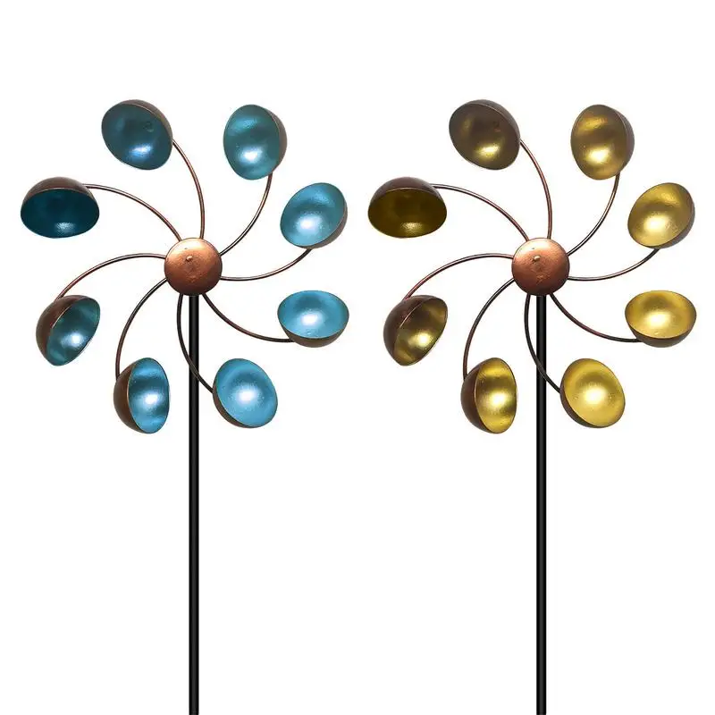 

Outdoor Multi-color Windmill Decoration Garden Wrought Iron Rotating Windmill Courtyard Villa Decoration