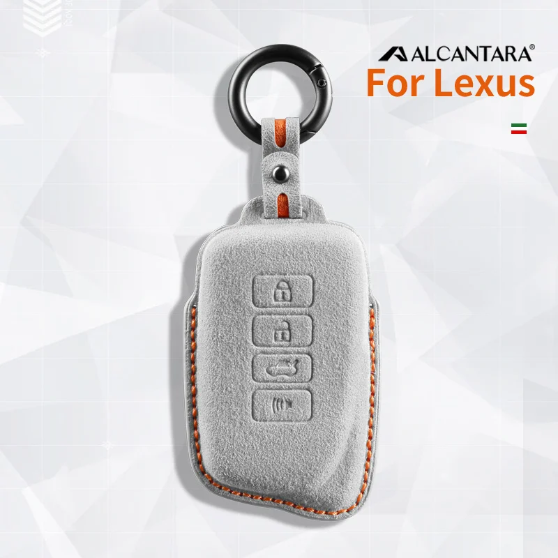 

Alcantara Car Key Case Cover Holder Key Shell For Lexus ES UX UX 300e NX LC NX GS RX GX RC 200 250 350 LS 450H 300H Keychain