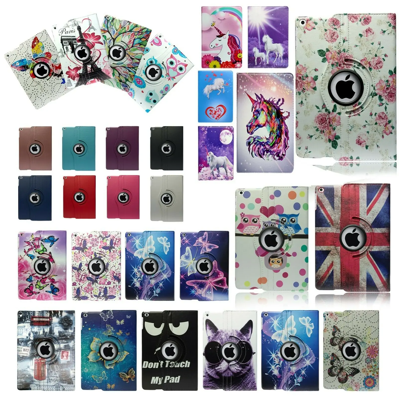 

FOR APPLE IPAD 2 3 4 & AIR 2 NEW LEATHER FLIP STAND FOLIO PROTECT CASE COVER