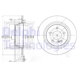 

DELPHI BG3757 задний диск 02 E.S-W211-W212