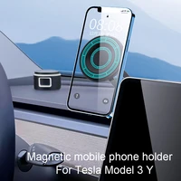 for tesla model 3 y magnetic car phone holder magnet mount mobile cell phone stand smartphone pillar