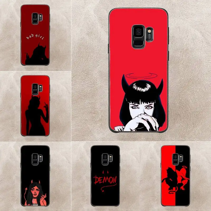 

Sexy Devil Woman Phone Case For Samsung Galaxy S6 S7 Edge Plus S9 S20Plus S20ULTRA S10lite S225G S10 Note20ultra Case