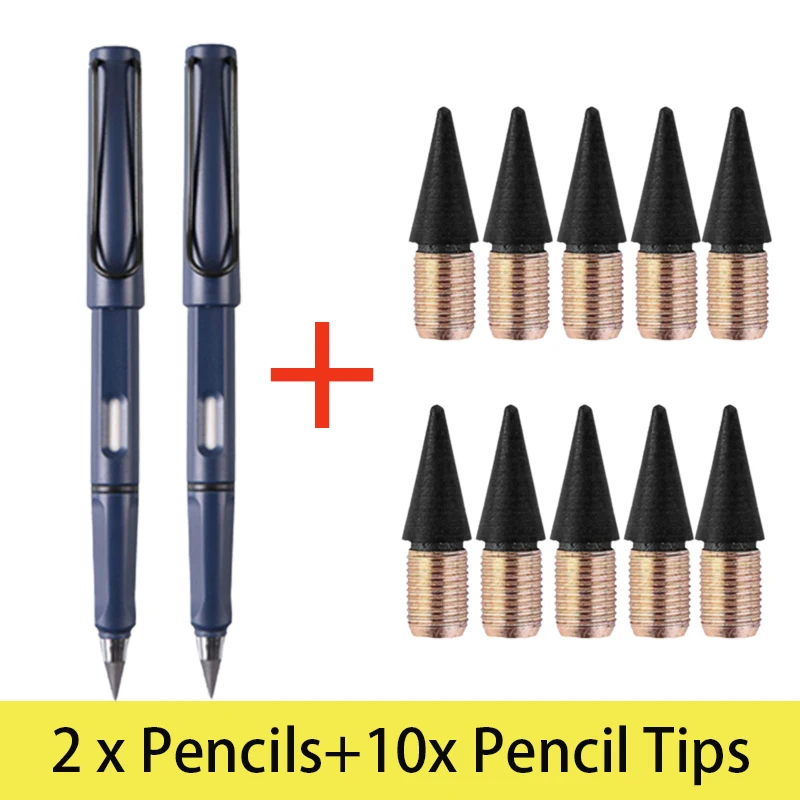 With Eraser Forever Pencil For Writing Drawing (2pencils + 1
